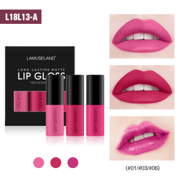 3pcs / lot Waterproof Long Lasting Matte Mini Lipstick 12 Colors Lip Gloss 3.5g Lips Make-Up Brand cosmetics TSLM1