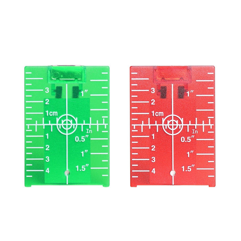 PINTUDY Magnetic Laser Target Card Plate Laser Level Tool Rotary Cross Line Laser Level Horizontal Vertical Multiusos Green Red
