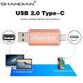 SHANDIAN Real capacity Flash Drive 64G 8G TYPE-C micro-usb 3 IN 1 pen Drive 32G 16G usb Smart Phone thumb pendrive memory