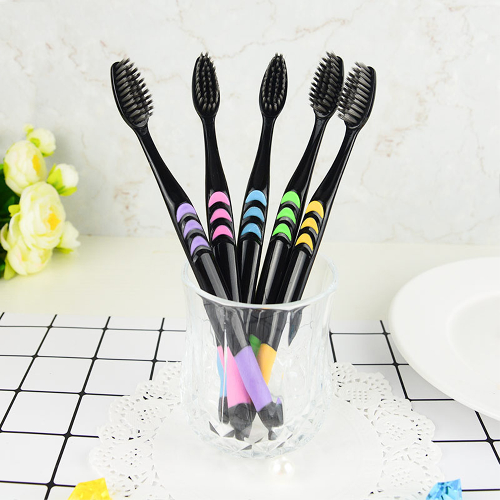 10 pcs family Set Toothbrush soft bamboo charcoal adult cleancare gums fine hair home unisex Healthy Teeth Cleaning Brush