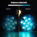 10 Led Submersible Light for Garden Swimming Pool Fountain Spa Party Bathroom IP68 Waterproof Underwater Lamp Remote Control LED