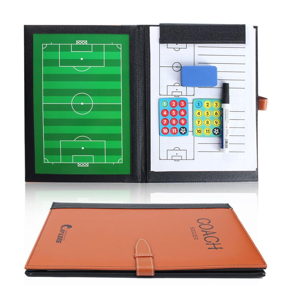 A4 For Precision Tactical Board Soccer Basketball Coach Clipboard Basketball Double-side Board PU Material Soccer Fold Board