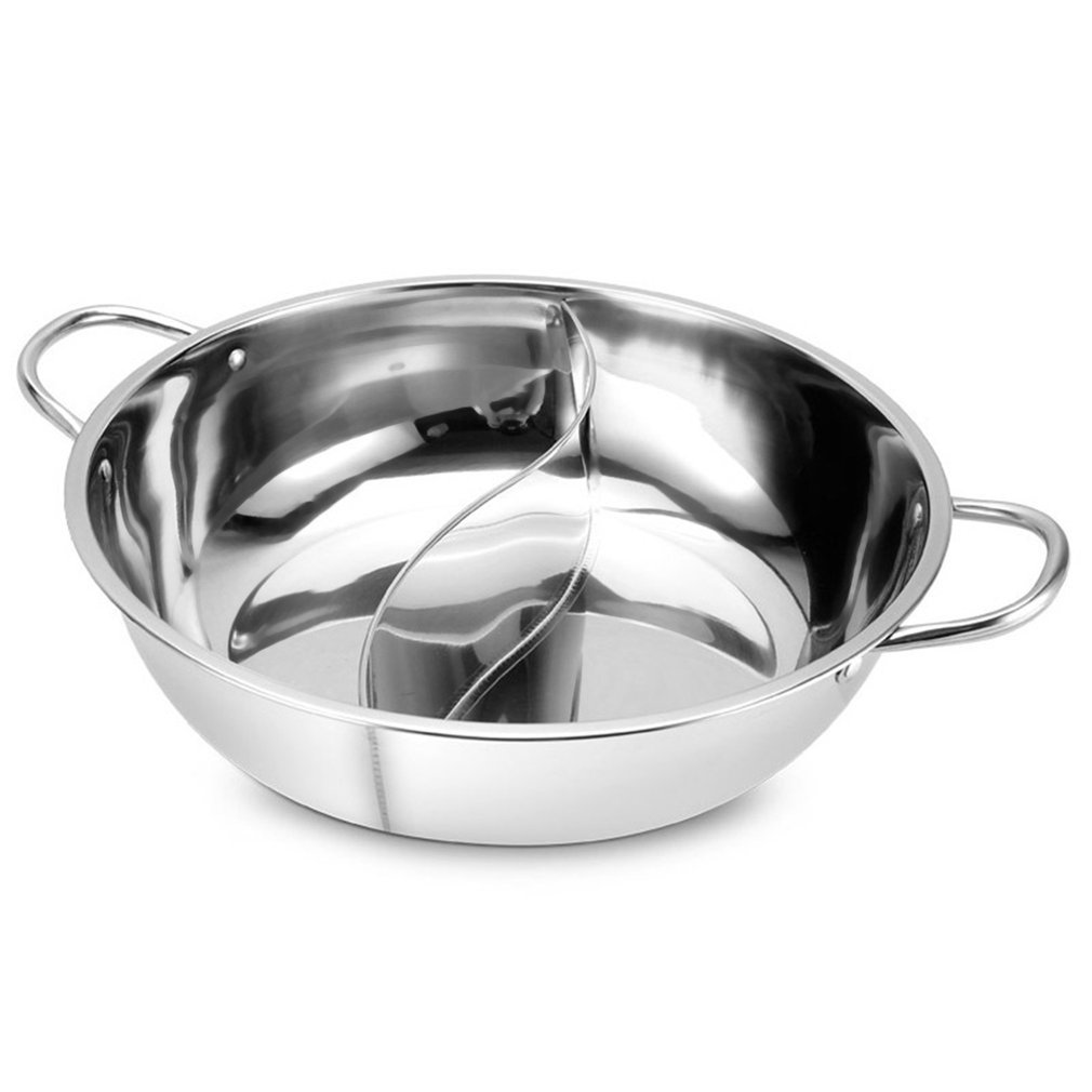 ABEDOE 1pc Cooking Pot Stainless Steel Single-Layer Cooking Pot 30cm Double Ear Duck Mandarin Fondue Hot Pot Cooking Pot