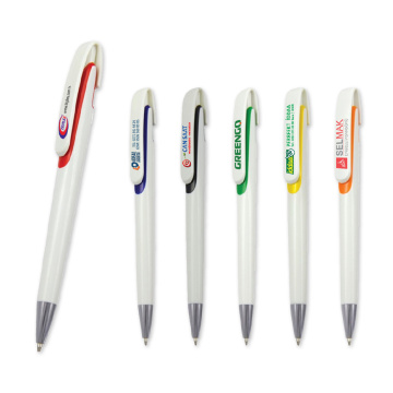 100 Pcs. Corporate logo printed plastic pen 0544-20. You can print any logo you want on the product.