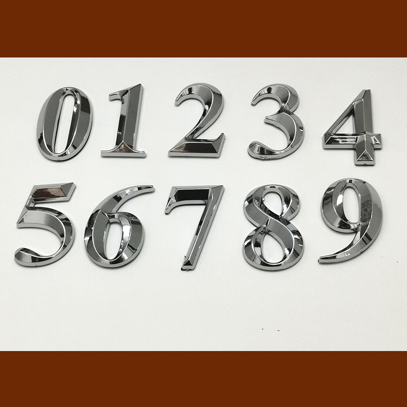 3D 5cm Self Adhesive Door Number Sign House Number Digit Apartment Hotel Office Door Address Street Number Stickers Plate Sign