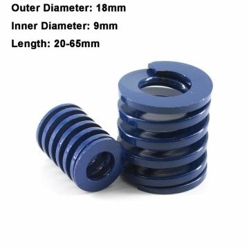 1Pcs Blue Light Load Spiral Stamping Compression Die Spring Outer Diameter 18mm Inner Diameter 9mm Length 20-65mm