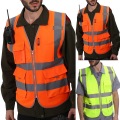 JODIMITTY Men High Safety Vest Work Vest Workwear Safety Red Reflective Vest Construction Vest With Logo Free shipping