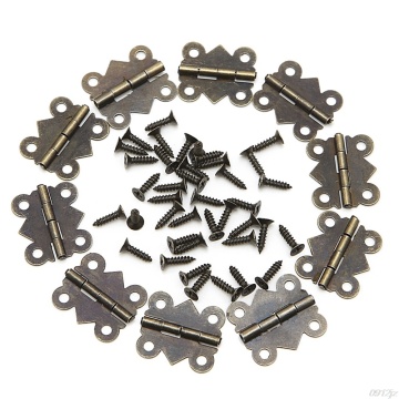10x Mini Butterfly Door Cabinet Drawer Jewellery Box Hinge Furniture 20mm x17mm Furniture Hardware Hinges