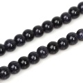 4 6 8 10mm Natural Gold Sand Stone Beads Dark Blue Sandstone Round Loose Beads for DIY Jewelry Making