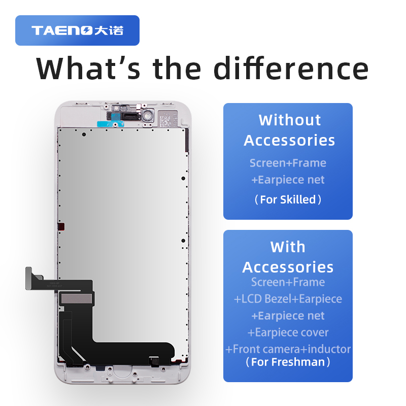 TAENO HD LCD Display For iPhone 6 6S 6SP Screen Replacement Full Assembly Complete Display With Frame AAAA Mobile Phone LCDs