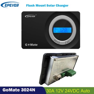 EPever 30A Solar Charge Controller Battery regulator 12V 24V LCD Display Flush Mount Automatically for Camping Car RV Vessel