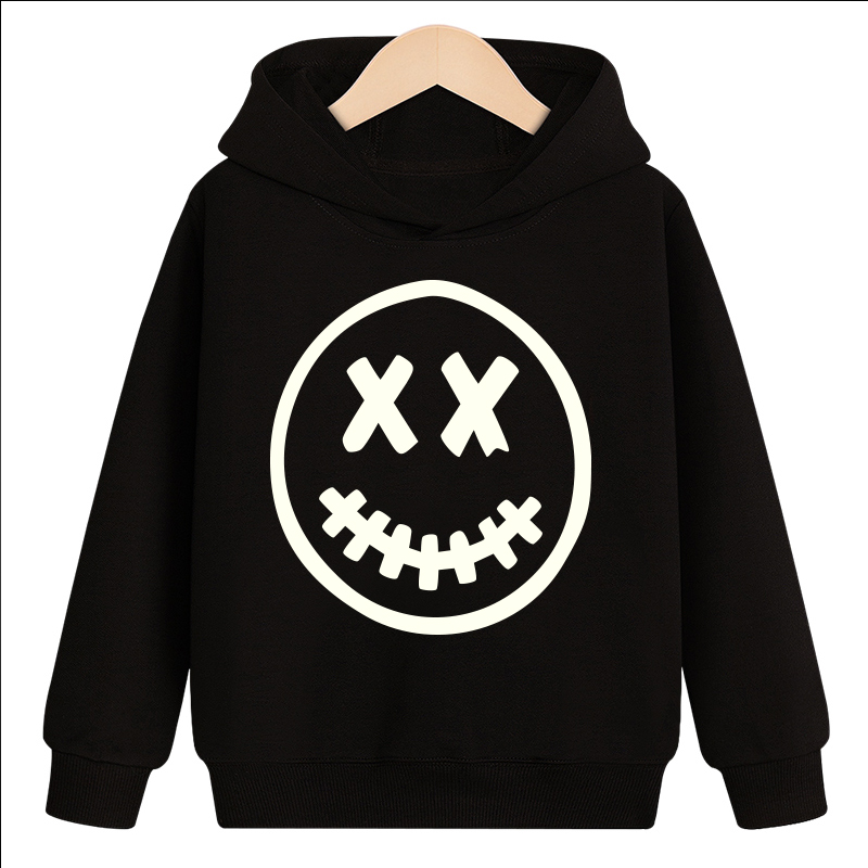 Luminous Hoodies Sweatshirt Kids Boys Girls Children Toddler Christmas Baby Tops Halloween Skull Clothing Clothes Teenage Gift