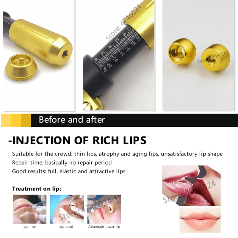 0.3ML/0.5ML 2 IN 1 acido hialuronico gun Hyaluron Pen face injection Gun For Wrinkle Removal Anti aging Filler Lip hialuron pen