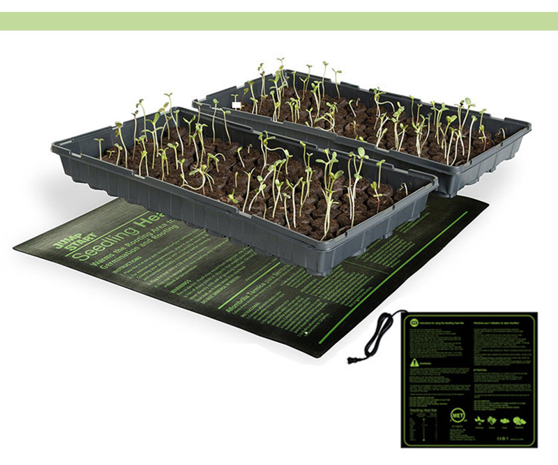 US 10x20 In Seedling Heat Heating Mat Seedbed To Germinate Pad Vegetable Seed Flowers Plants Waterproof Sowing Garden 100/240 V