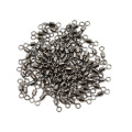 500pcs Stainless Steel Fishing Barrel Swivel Solid Ring Sizes Rolling Swivel Connector Fishing Accessories