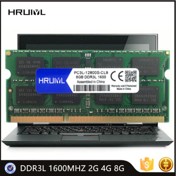 HRUIYL Laptop RAM PC3L-12800S 1.35V 204 Pin Memoria Sdram DDR3L 1600MHZ 2G 4G 8G High Performance Notebook Memory 1600 MHZ