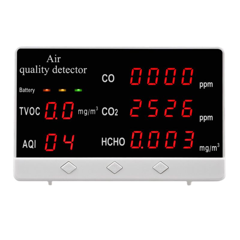 Digital Indoor/Outdoor CO/HCHO/TVOC Tester AQI CO2 Meter Air Quality Monitor Detector Multifunctional Household Gas Analyzer