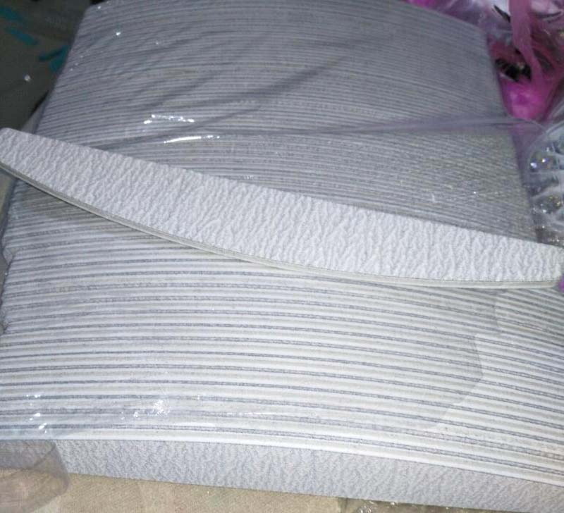 150/ 150 50 PCS/Lot Zebra Moon Cushion Nail File Nail Art Board Nail File Sanding Files Manicure Pedicure #44NFE