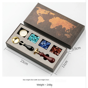 2021 DIY Custom Stamps Wax Seal Box Kit Detachable Stamp Spoon Set Sealing Beads Envelope Wedding Packaging Gifts Postcard