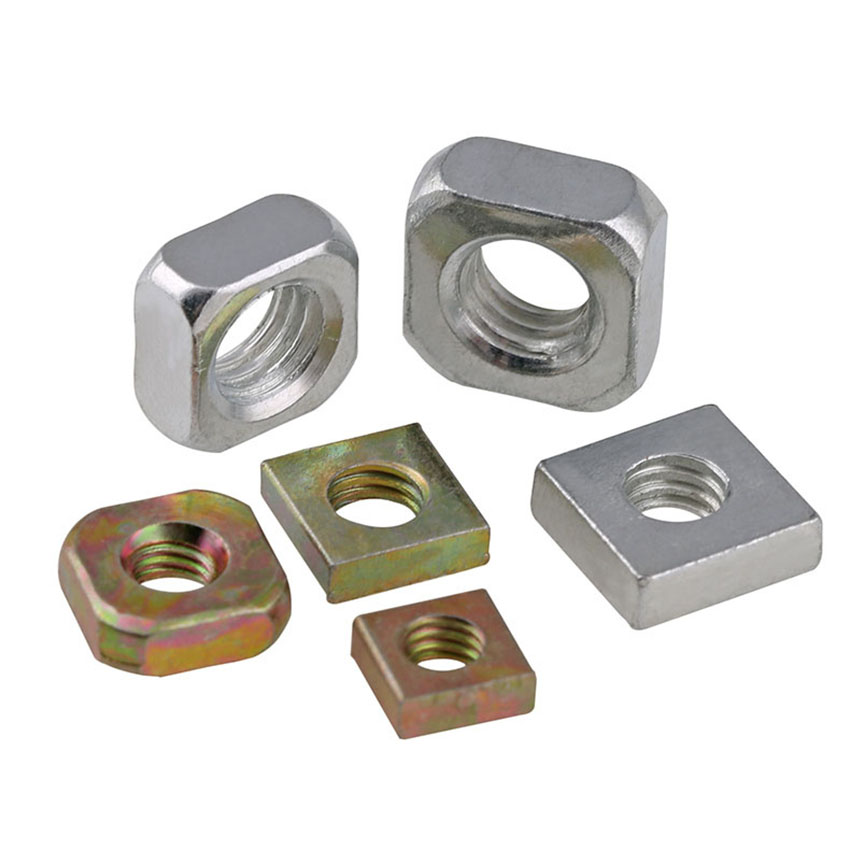 20/50Pcs Color Zinc Plated Square Nuts Galvanized Square Nuts M3 M4 M5 M6 M8