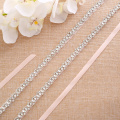 Diamond Belt Silver Rhinestone Wedding Belt Sash Crystal Bridal Belt For Wedding Gown Y135S