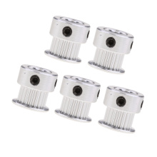 5 Pieces 2GT 20T 5mm Bore Aluminum Timing Belt Pulleys For 3D Printer