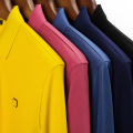 2020 Autumn New Solid Color Slim Long Sleeve Polo Shirt Men Business Casual High Quality Brand Men's Polo Shirt Red Black Yellow