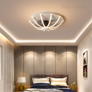 2020 new technology LED dimming remote control ceiling Fans lamp Invisible Leaves 60cm Modern simple home decoration Luminaire