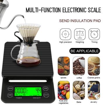 0.1g Drip Coffee Scale With Timer Portable Electronic LCD Digital Kitchen Scale High Precision Drinking Coffee Electronic Scales
