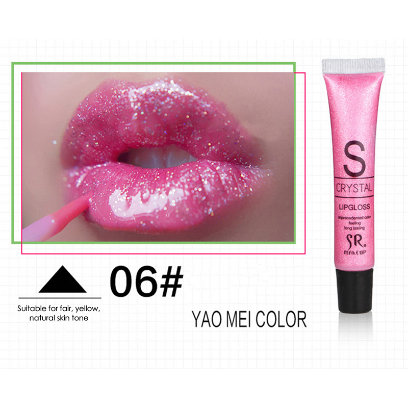 ELECOOL Candy Color Long Lasting Lip Gloss Tube 12ml Makeup Candy Color Waterproof Glitter Liquid Lipstick Cherry Lip TSLM2