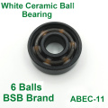 16pc Abec11 Original BSB Swiss Speed Bearing 608 White Ceramic Balls Inline Skate Roller Skates Skateboard BSB Bearings Ceramica