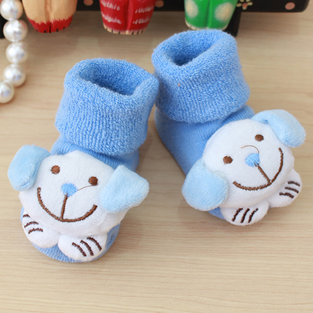 Cartoon Baby Girls Boys Socks Fashion Newborn Kids Baby Girls Boys No Slip Warm Socks Slipper Shoes Boots Calcetines Dibujos