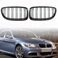 AL21 -1 Pair Car Front Grille Gloss Black Inlet Grille for BMW E90 LCI 3-Series Sedan/Wagon 2009 - 2011
