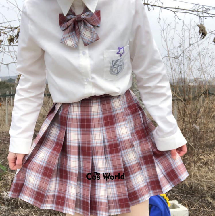 [Goldfish] Girl's Summer High Waist Pleated Skirts Plaid Skirts Women Dress For JK School Uniform Students Cloths