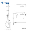 Frap bathroom Thermostatic shower Faucet set Bath bathtub Faucets Cold and Hot Water Mixer tap with Nose Double Handle GLD1193-F