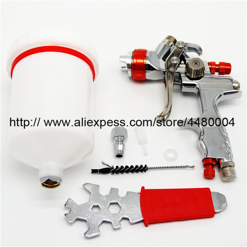 High-end spray gun gravity spray gun manual spray gun airbrush 1.3mm 600CC air spray gun with spray gun accessories