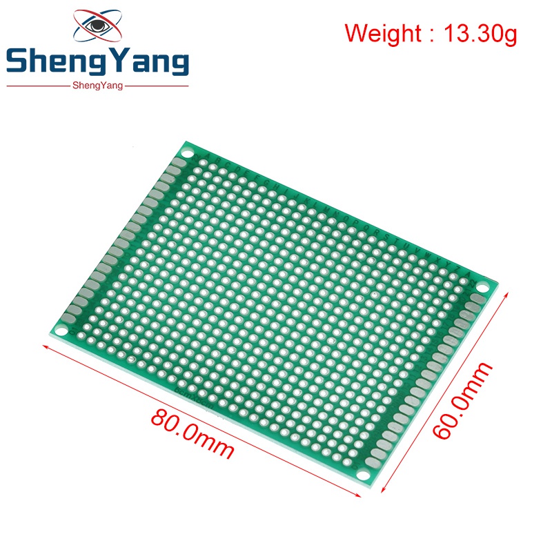 1PCS 6*8 6X8cm Double Side Prototype pcb Breadboard Universal Printed Circuit Board for Arduino 1.6mm 2.54mm Glass Fiber