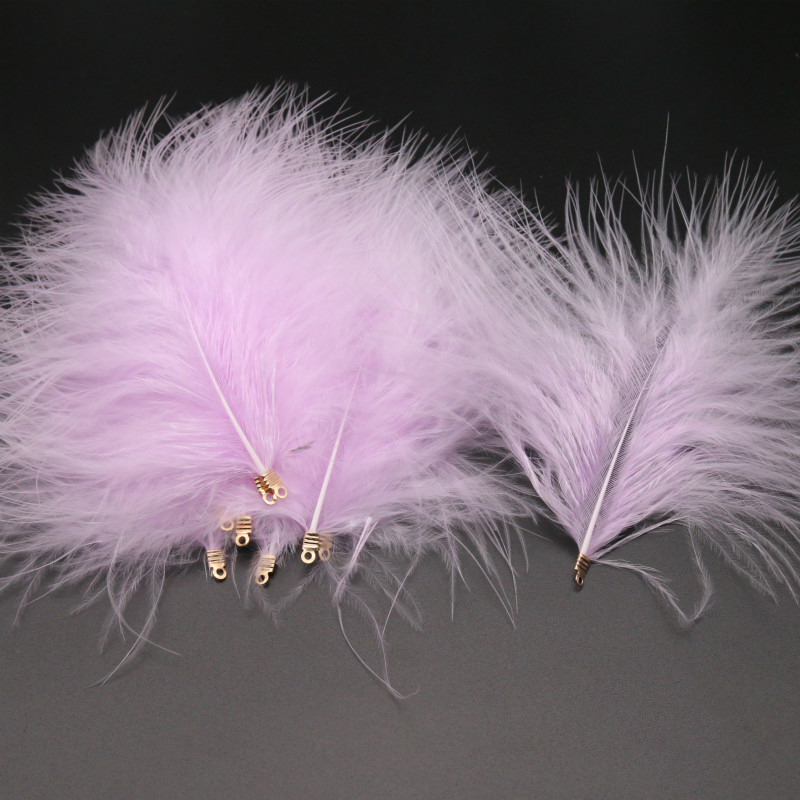10-12cm Turkey Plumas Full Velvet Feathers Metal Clip Buckle Diy Feather Jewelry Craft Plume Dream Catcher Decoration Material