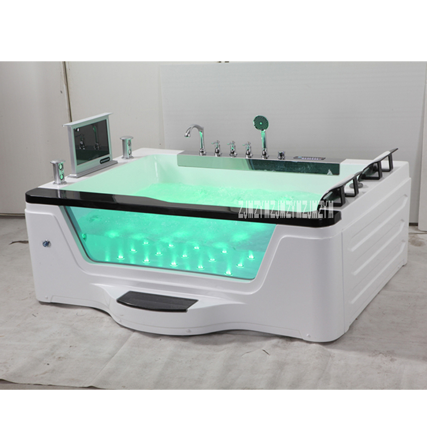 HS-B229A Acrylic Bathtub High-quality Household Massage Bathtub Home Bathroom Bathtub (Left Skirt)110V/220V (2000*1620*700mm)