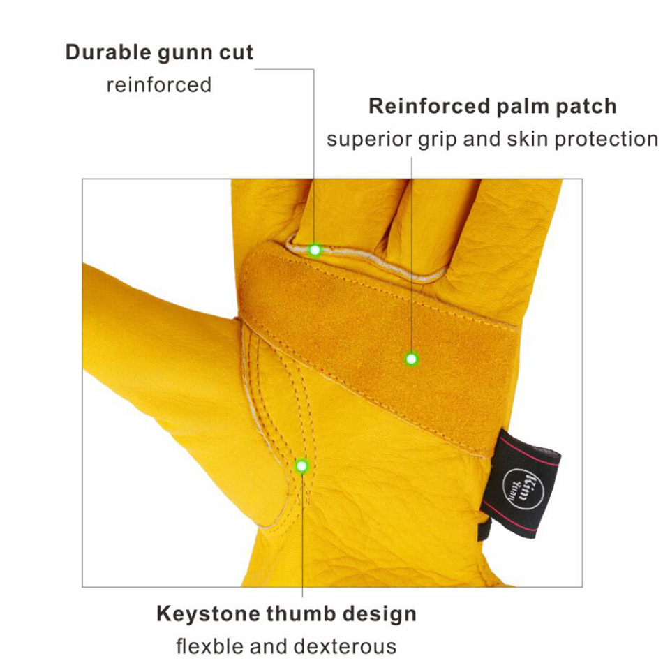 New protective gloves AB class yellow leather ultra-thin safety work gloves welding protective equipment