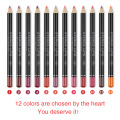 HOT!12 Colors Professional Multi-functional Sexy Matte Lip Liner pen lipstick Long Lasting Waterproof TSLM1