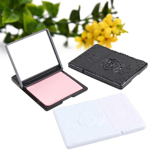 50Sheets Women's Face Oil Absorbing Paper with Mirror Case Makeup Beauty Tool Facial Tissue