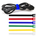 10Pcs Magic Sticky Self Adhesive Hooks Loops Tape Nylon Sticky Cable Ties Wire Strap Cord Wrap Fastening Organizer Management