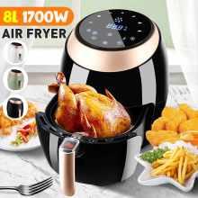 8L Intelligent Automatic Large Capacity Electric Digital Air Fryer APP Cooker Oven Multi-functional Oven NO Smoke Oil Free Fryer