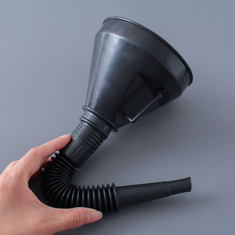 2 in 1 Plastic Funnel Can Spout For Oil Water Fuel Petrol Diesel Gasoline 2018 New Arrive High Quality Car Accessories Black
