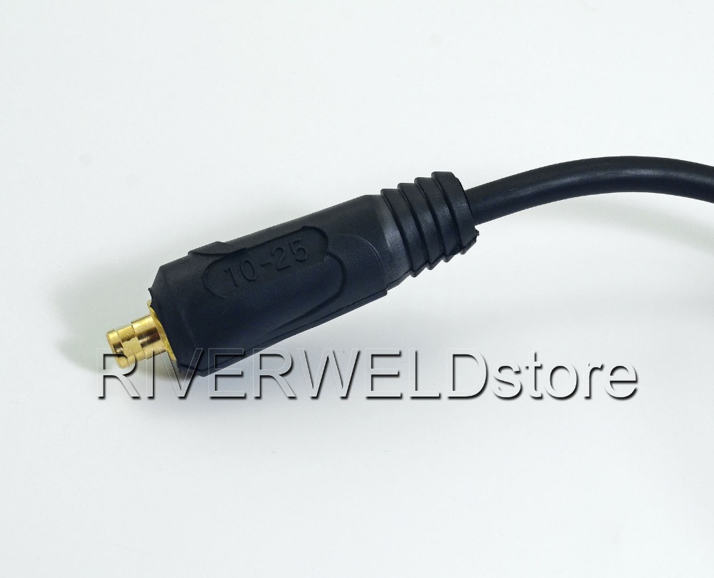 WP-9F-12E-1 10mm2/M16x1.5 2pin CK10-25 Tig Welding Torch Complete Air-Ccooled Euro Style Flexible Torch Head Body