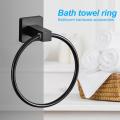 Stainless Steel Round Wall Hanging Towel Ring Clothes Rack Holder Hanging Rack Shelf Bathroom Product Accessories