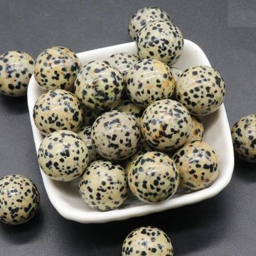20MM Dalamation Jasper Chakra Balls for Stress Relief Meditation Balancing Home Decoration Bulks Crystal Spheres Polished