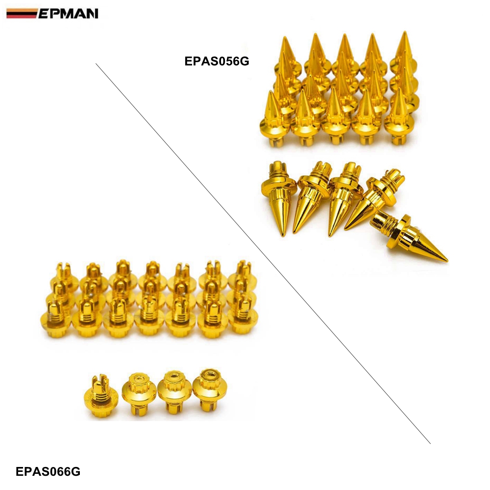 EPMAN -25pcs/lot Plastic Rim Lip Replacement Spike Wheel Rivets / Nuts For Wheel Cap Lip EPAS056G-AF EPAS066G-AF