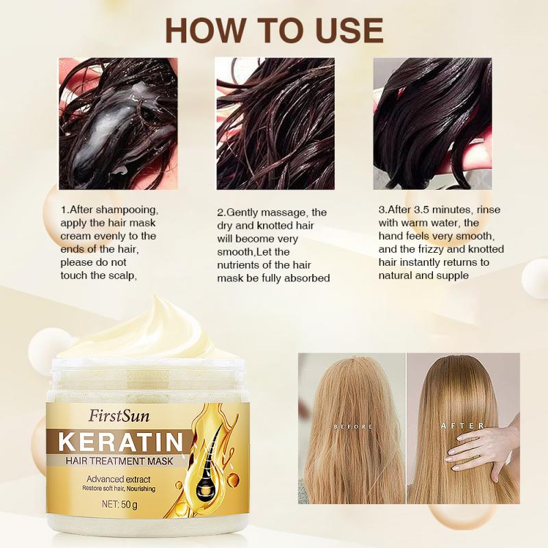 Magical Hair Treatment Mask Epairing Dry Damaged Hair Make Hair Soft Smooth Moisturizing Deep Hair Treatment Mask TSLM1